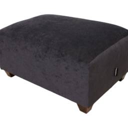 Large Chenille Velvet Footstool Handmade Footrest - thumbnail 2