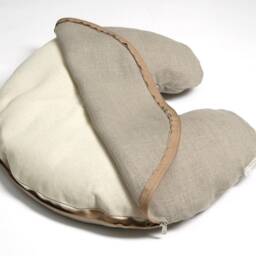 Travel Pillow, Neck Buckwheat Neck Zewo Waste Travel Linen Grey Zero Pillow - thumbnail 2