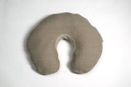 Travel Pillow, Neck Buckwheat Neck Zewo Waste Travel Linen Grey Zero Pillow - thumbnail 1