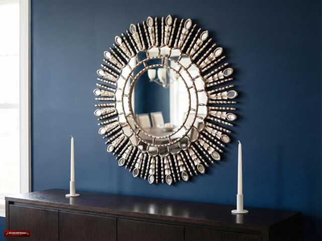 Silver Sunburst Wall Mirror 24 - image 1