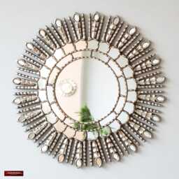 Silver Sunburst Wall Mirror 24 - thumbnail 2