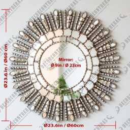 Silver Sunburst Wall Mirror 24 - thumbnail 4