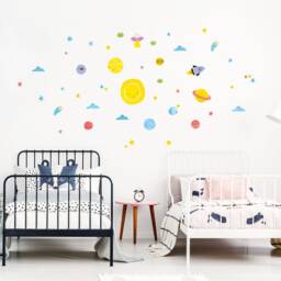 Big Bang Space Wall Decals Sun, Planets, Aliens, Rocket - thumbnail 2