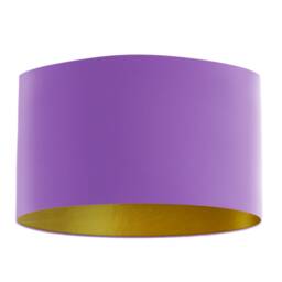 Amethyst Velvet Lampshade With Brushed Gold Lining, Handmade Lampshades, Table Lamp Shade, Purple Lampshade - thumbnail 1