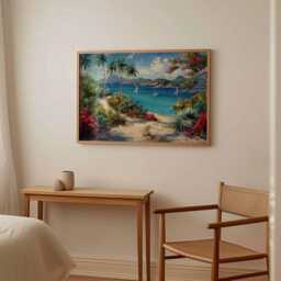 Caribbean Travel Poster Tropical Island Beach Wall Art - thumbnail 3