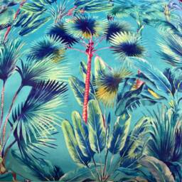 Hand Made Double Sided Plush 290Gsm Velvet - Large Cushion Cover Palm Springs in Duck Egg - thumbnail 3