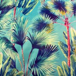 Hand Made Double Sided Plush 290Gsm Velvet - Large Cushion Cover Palm Springs in Duck Egg - thumbnail 2