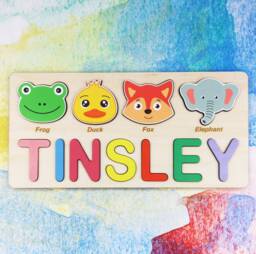 Personalized Wooden Name Puzzle For Kids, Newborn Baby Shower Gifts, 2 Year Old Boys Toys, Kids Girl Birthday Present, Christmas Gift Idea