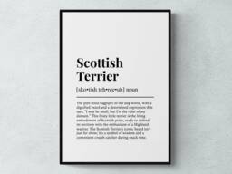 Scottish Terrier Funny Definition Dog Wall Art Print - thumbnail 1