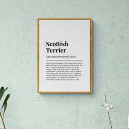 Scottish Terrier Funny Definition Dog Wall Art Print - thumbnail 3