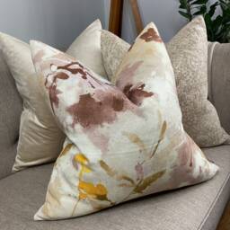Simi Fabric By Sanderson Decorative Pillow - Cushion Cover For Sofa, Bed, Window, Chair, Living Room & Made in Uk/Linen Blend Woven - thumbnail 1