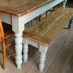 Vintage Pine Farmhouse Bench Seating - Hand Made To Order - thumbnail 4
