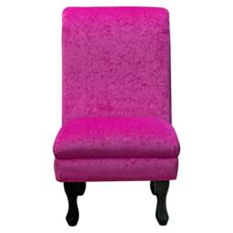 Handmade Fuchsia Accent Chair Queen Anne Or Tapered Legs - thumbnail 2