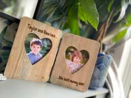 The Best Mummy Ever - Birthday Fathers Day Mother Personalised Double Twin Photo Frame Heart Shapes 6x4 - thumbnail 1
