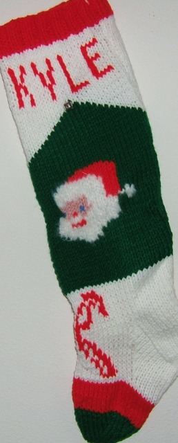 Personalized Hand Knitted Christmas Stocking - image 1