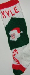 Personalized Hand Knitted Christmas Stocking