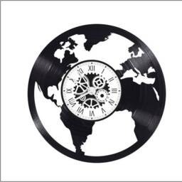 33 Rpm Vinyl Record Clock The World Theme - World - thumbnail 2