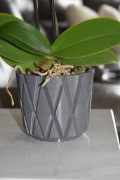 3D Printed Flower Pot - Pots Little Vase Table Geometric Design Orchid Indoor Planter - thumbnail 1