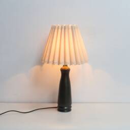Oatmeal Fabric Lampshade Ceramic Table Lamp Home Furnishing-5#