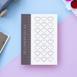 Printable Reward Chart For Children - Minimalist - PDF Personalized System With Hearts To Color In - thumbnail 2