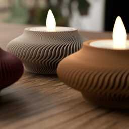 Lunar Tealight Holder - Lantern Candle Oriental Style Ambient Light Home Decor - thumbnail 3