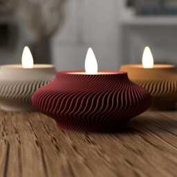 Lunar Tealight Holder - Lantern Candle Oriental Style Ambient Light Home Decor - thumbnail 2