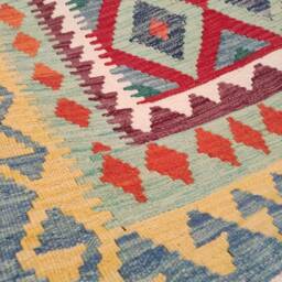 Classic Kilim Rug, Handmade Artisan Afghan Turkish Persian Qashqai Navajo Bohemian Natural Wool Flatweave Multicolour Rug 158x104 cm - thumbnail 4