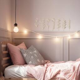 Wooden Flowers - Boho Nursery Flower Decor Wildflower Bedroom Theme Wall Decal Girls - thumbnail 1