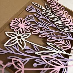 Wooden Flowers - Boho Nursery Flower Decor Wildflower Bedroom Theme Wall Decal Girls - thumbnail 3