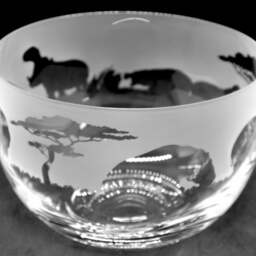 Hippo Bowl - Small Clear Crystal Glass Engraved Nut Or Nibble Dish, 9.5cm Diameter - thumbnail 3