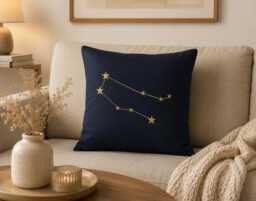 Gemini Constellation Pillow Cover, Zodiac Throw Pillow, Astrology Gift For Her, Celestial Home Decor - thumbnail 1
