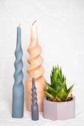 Medium Glow Twist Candles - Coastal Range Unique Scented Designer Home Decor, Custom Hand Made. Eco Friendly, Soy Wax Vegan