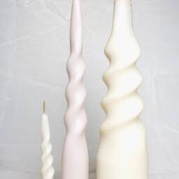 Medium Glow Twist Candles - Coastal Range Unique Scented Designer Home Decor, Custom Hand Made. Eco Friendly, Soy Wax Vegan - thumbnail 3