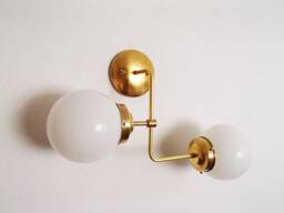 Modern Wall Sconce - Twin Shade Geometric Bathroom Light Hallway Bedroom Living Room Ul Listed