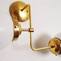 Modern Wall Sconce - Twin Shade Geometric Bathroom Light Hallway Bedroom Living Room Ul Listed - thumbnail 2