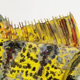 Hand-Carved Yellow Fish Wall Art - Reclaimed Wood Sculpture, Coastal Statement Piece - thumbnail 4