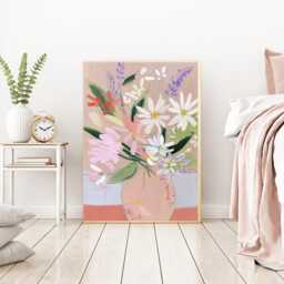 Floral Vase Art Print, Flower Poster, Wall Decor, Art, Still Art - thumbnail 3