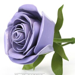 Metal Long Stem Purple Rose, Wedding Anniversary, Anniversary Present, New Love, Love At First Sight, Flower - thumbnail 3