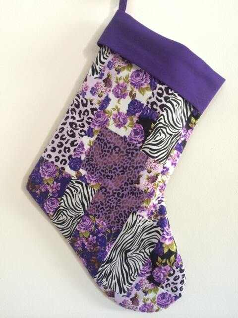 Zebra Floral Christmas Stocking Can Be Personalized - image 1