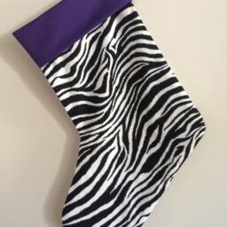 Zebra Floral Christmas Stocking Can Be Personalized - thumbnail 3