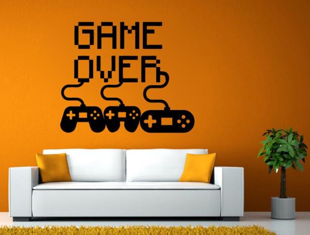 Video Game Controller Joystick Gamer Gaming We Love Let's Play Tv Wall Or Window Sticker Decal Vinyl Fathead Mural Decor L2040 - image 1