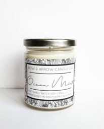 Ocean Mist Natural Soy Candle 7 Oz - Eco-Friendly Spring Gift Idea Sea Scented Ozone - thumbnail 1