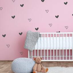 Heart Wall Decals - Hand Drawn Heart Vinyl Decals Nursery - Stickers - Wallpaper - Gold Hearts - thumbnail 3