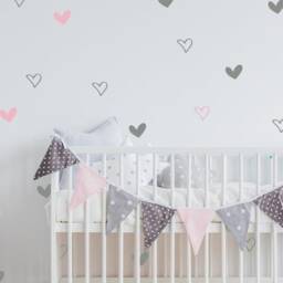 Heart Wall Decals - Hand Drawn Heart Vinyl Decals Nursery - Stickers - Wallpaper - Gold Hearts - thumbnail 2