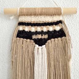 Saara - Weaving/Weavers Edgy Loom Cotton Tapestry Wall Hanging Woven Home Design Boho Decoration Art - thumbnail 3