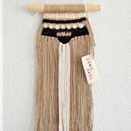 Saara - Weaving/Weavers Edgy Loom Cotton Tapestry Wall Hanging Woven Home Design Boho Decoration Art - thumbnail 4