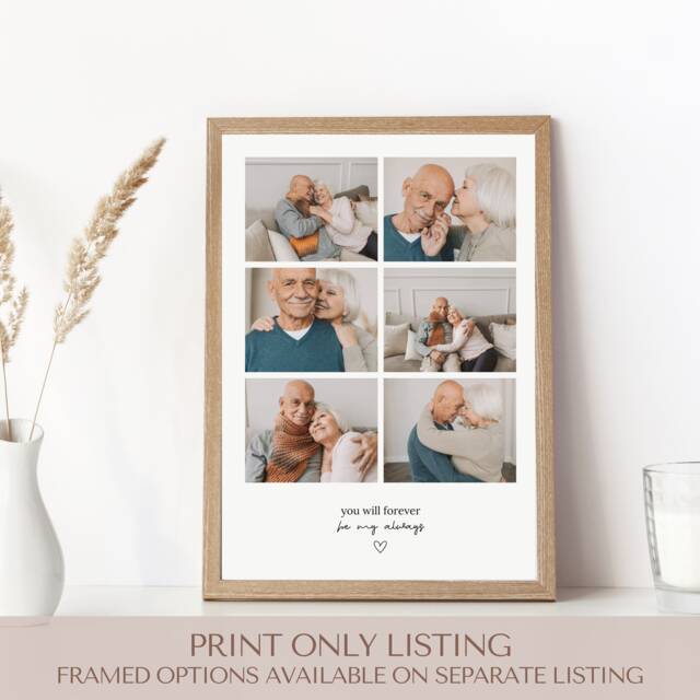 Personalised Printed Photo Collage - Print Family Portrait Custom Gift Ideas For Him Or Her - image 1