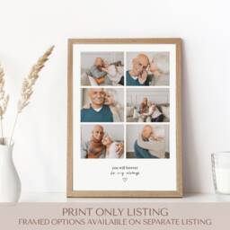 Personalised Printed Photo Collage - Print Family Portrait Custom Gift Ideas For Him Or Her - thumbnail 1