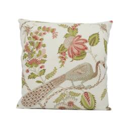 Schumacher - Campagne Mineral/Rose Lush Lively French Floral Designer Cushion Cover Handmade Throw Pillow Home Decor - thumbnail 2