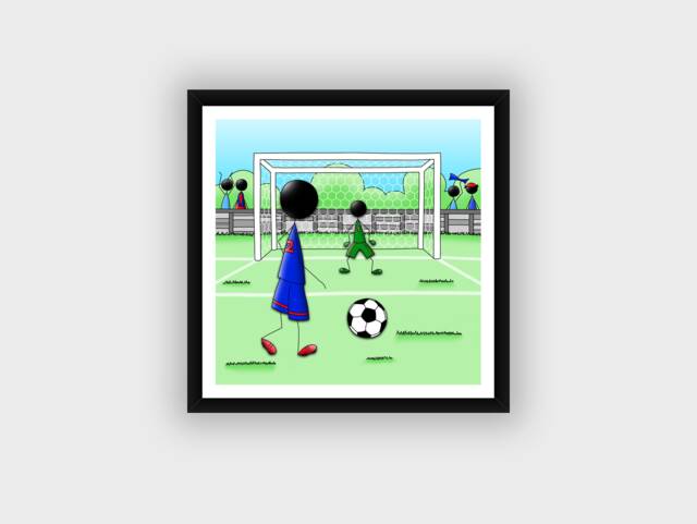 Children's Football Poster - Boy's Baby Room Decoration Painting - image 1